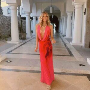 Zara cowl neck maxi dress